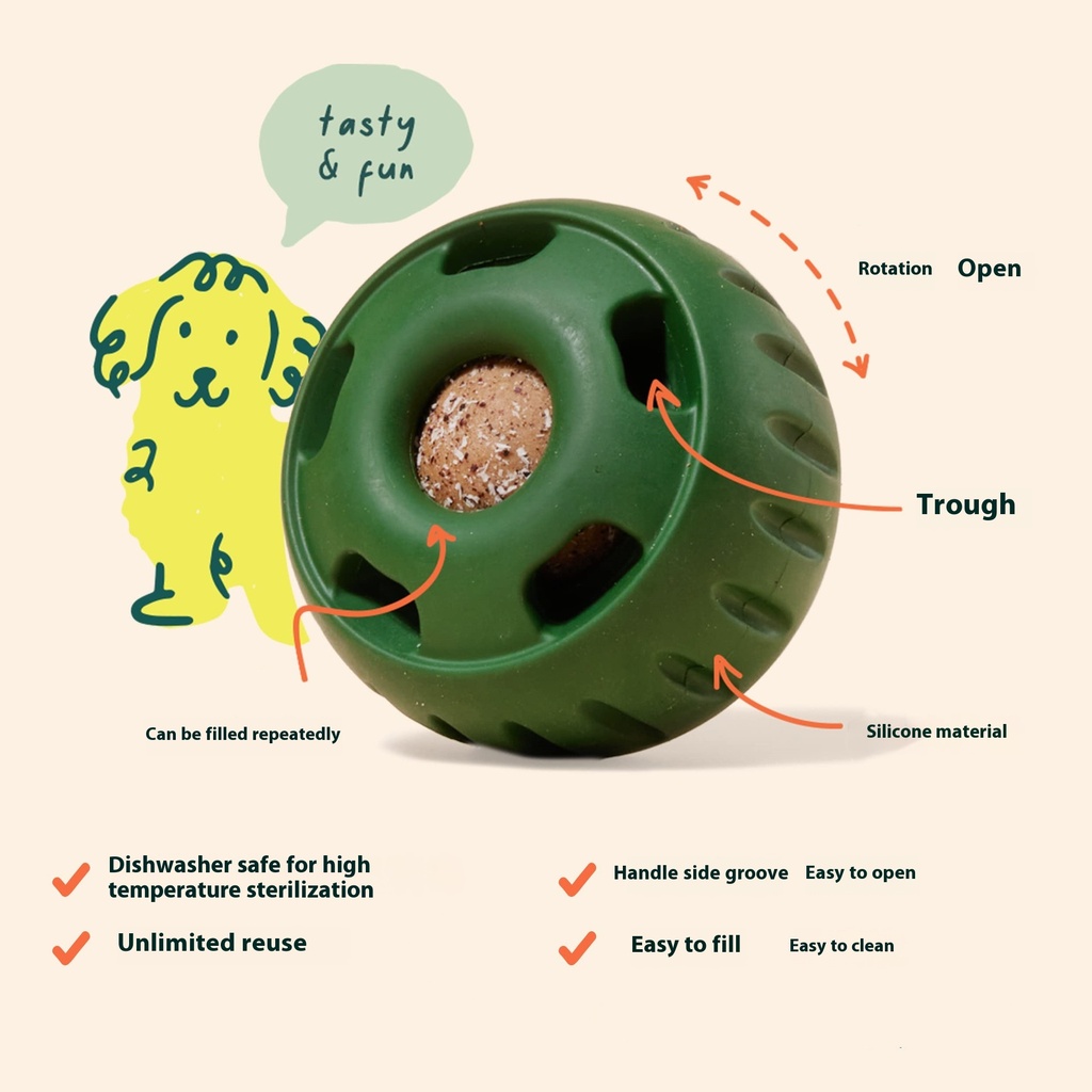 Silicone Slow-Feed Dog Ball & Tray — Slow Meal Toy Set (Ball/Tray Options)