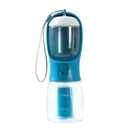 3-in-1 Portable Pet Water Bottle — 300ml Cup, 100g Food Container & Waste Bag Compartment