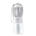 3-in-1 Portable Pet Water Bottle — 300ml Cup, 100g Food Container & Waste Bag Compartment