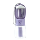 3-in-1 Portable Pet Water Bottle — 300ml Cup, 100g Food Container & Waste Bag Compartment
