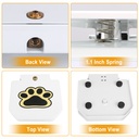 Step-On Outdoor Dog Water Fountain with Paw Pedal, 1m Hose & 2-Way Splitter — Iron + Plastic, White (Medium/Large Dogs)