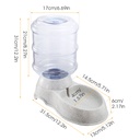 3.5L (1 gal) Gravity Pet Water Dispenser — Self-Dispensing Automatic Waterer for Cats & Dogs, Food-Grade PP, Anti-Slip Base