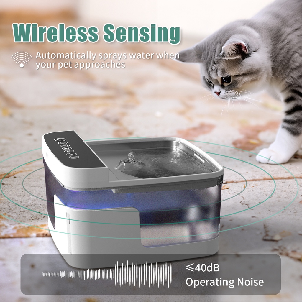 Pet Water Dispenser - Removable Reservoir & Bowl, Durable Plastic Waterer for Cats & Dogs - SKU CJGY2108505