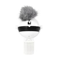 Electronic Motion Cat Toy with Real Fur Ball & Rope — ABS Interactive Chase Toy