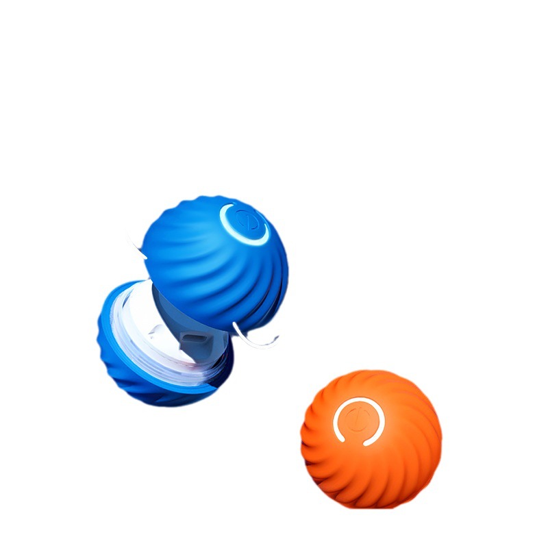 Dog Chew & Jump Ball — Thick Rubber Core with Plastic Shell, USB-Powered Interactive Chase Toy