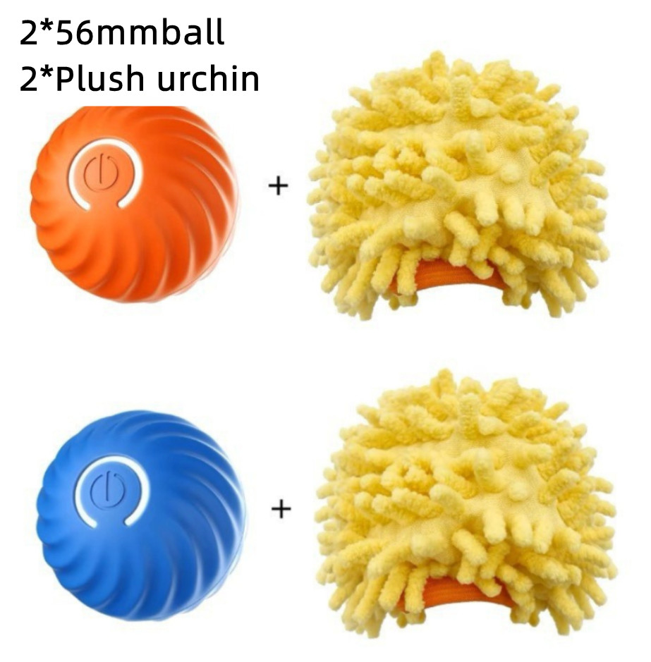 Dog Chew & Jump Ball — Thick Rubber Core with Plastic Shell, USB-Powered Interactive Chase Toy