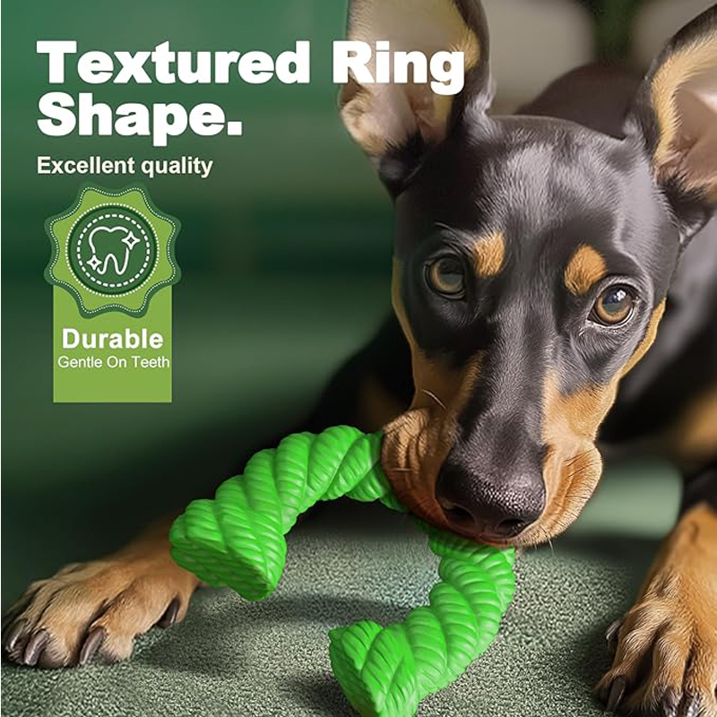 Natural Rubber Horseshoe Chew Toy for Medium & Large Dogs — Durable Training & Fetch Toy