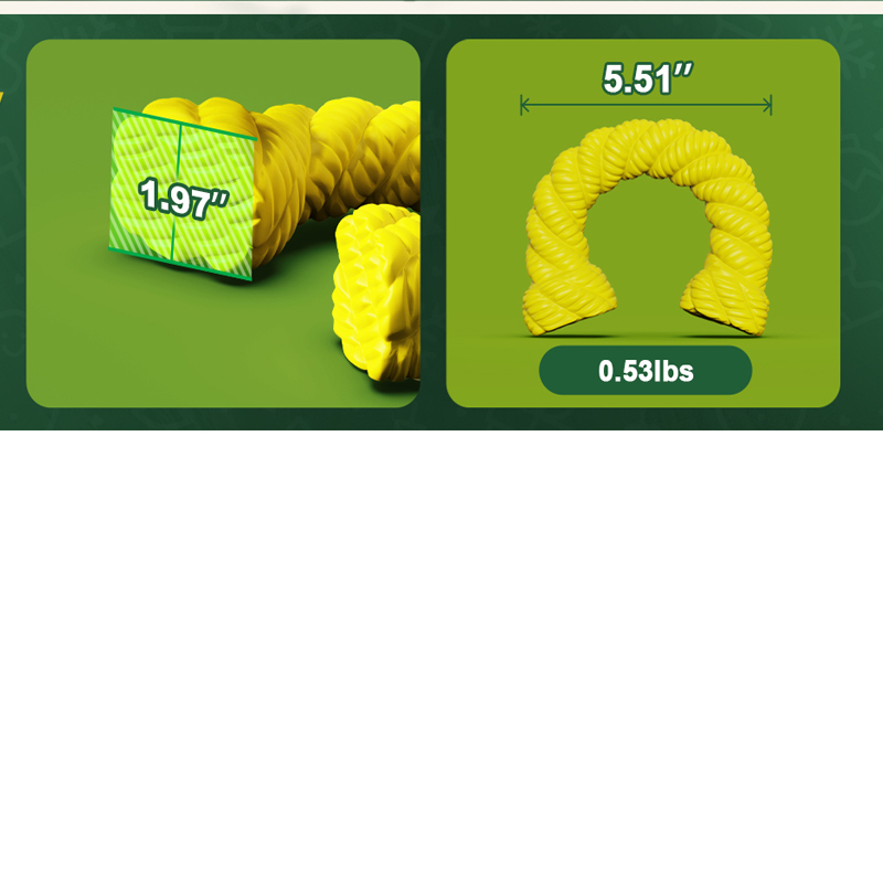 Natural Rubber Horseshoe Chew Toy for Medium & Large Dogs — Durable Training & Fetch Toy