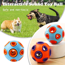 Dog Rubber Ball with Bell Sound, 2-Pack — 2" Interactive Chew & Fetch Toy for Puppies & Small Dogs