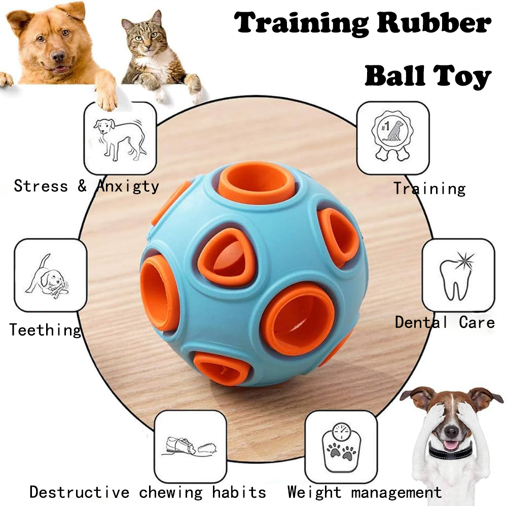 Dog Rubber Ball with Bell Sound, 2-Pack — 2" Interactive Chew & Fetch Toy for Puppies & Small Dogs