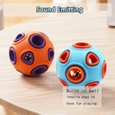 Dog Rubber Ball with Bell Sound, 2-Pack — 2" Interactive Chew & Fetch Toy for Puppies & Small Dogs