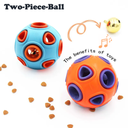 Dog Rubber Ball with Bell Sound, 2-Pack — 2" Interactive Chew & Fetch Toy for Puppies & Small Dogs