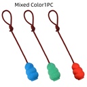 Pet Toy Natural Rubber Rope Hoist — Mixed Color Hair Rope Tug & Chase Toy, Small 9cm / Large 12cm