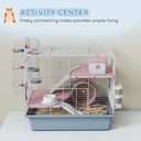 Hamster Cage, 3-Tier Small Animal Cage with Exercise Wheel, Food Bowl, Water Bottle, House, Tunnels, Ramps