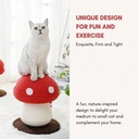 Mushroom Cat Scratching Post Unique Design, Sisal Wrapped, Ideal For Medium And Small Cats, No Assembly Required Cat Stuff Cat Tree Tower Cat Toys