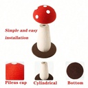 Mushroom Cat Scratching Post Unique Design, Sisal Wrapped, Ideal For Medium And Small Cats, No Assembly Required Cat Stuff Cat Tree Tower Cat Toys
