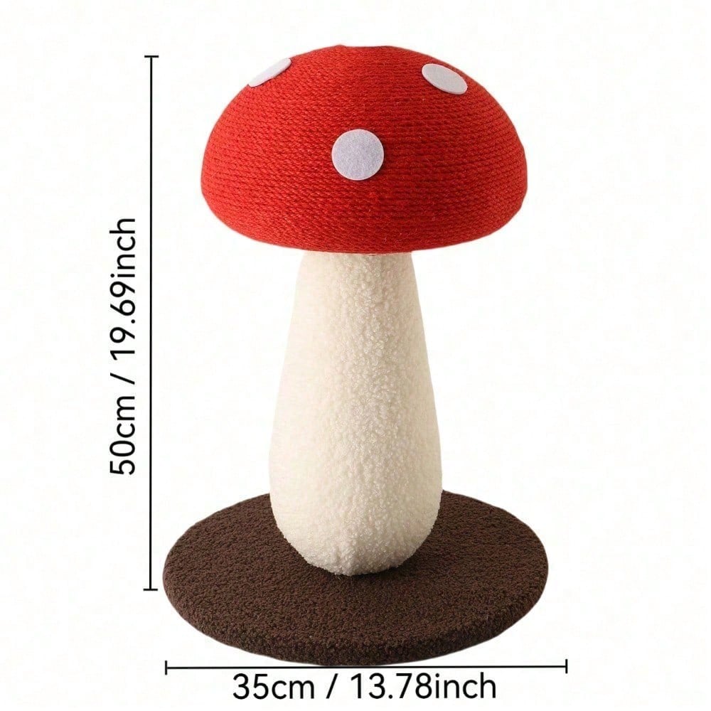 Mushroom Cat Scratching Post Unique Design, Sisal Wrapped, Ideal For Medium And Small Cats, No Assembly Required Cat Stuff Cat Tree Tower Cat Toys