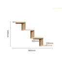 Pet Cat Climbing Frame Wall Type Solid Wood Wall Hanging Platform Ladder Pets Accessories