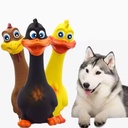 3pcs  Latex Screaming Chicken Toys Eco Friendly TPR Pet Squeaky Dog Interactive Play Chew Toys