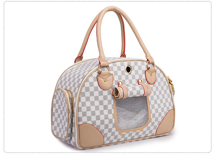 [PBX-V-002728] Outing Travel Bag Anti-squeeze Pet Bag Wholesale Dog Bag Cat Bag Small Dog White S (White, L)