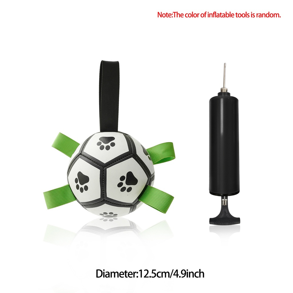 [PBX-T-004638] Interactive Dog Football Toy Soccer Ball Inflated Training Toy For Dogs Outdoor Border Collie Balls For Large Dogs Pet Supplies (A)