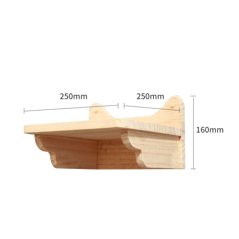 [PBX-T-004650] Pet Cat Climbing Frame Wall Type Solid Wood Wall Hanging Platform Ladder Pets Accessories Set2 (Small jumping platform)