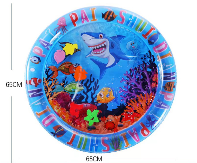 [PBX-T-004653] Summer Cooling Pet Water Bed Cushion Ice Pad Dog Sleeping Square Mat For Puppy Dogs Cats Pet Kennel Cool Cold Ice pad small size 1PCS (Shark Pirate Ship 65cm)