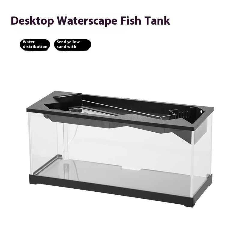 [PBX-T-004663] Acrylic Filter Circularly Heating Lighting Integrated Lazy Aquarium Fish Tank External Light (Fish Tank X Water Pump)